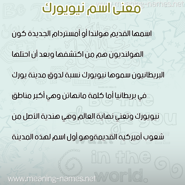صورة اسم نيويورك NIOIORK معاني الأسماء على صورة