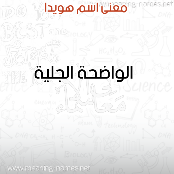 صورة اسم هويدا Howida معاني الأسماء على صورة